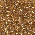 8/0 Copper Lined Pale Amber Miyuki Seed Bead (100 Gm) #971