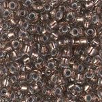 8/0 Copper Lined Pale Gray Miyuki Seed Bead (100 Gm) #974