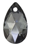 Swarovski 6106 Silver Night Pear Pendant (28mm)