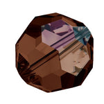 Preciosa 6150 Smoked Topaz AB Faceted Round Bead (3mm, 4mm, 6mm, 8mm)