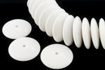 10mm White Rondelle (10 Pcs) #6391-General Bead