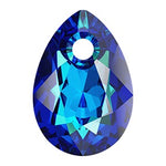 Swarovski 6433 Bermuda Blue Pear Cut Pendant (9mm, 11.5mm)