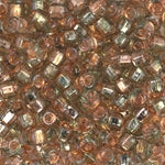 6/0 Sq. Hole Rococo Silver Lined Peach Smoke Miyuki Seed Bead (250 Gm) #3271