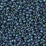 8/0 Matte Metallic Blue Green Iris Miyuki Seed Bead (250 Gm) #2064