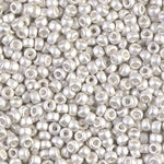 8/0 Matte Bright Sterling Plated Miyuki Seed Bead (100 Gm) #961F