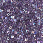 8/0 Amethyst Lined Crystal AB Miyuki Cut Seed Bead (250 Gm) #274