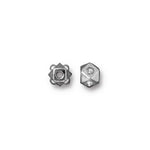 4mm White Bronze TierraCast Faceted Cube Bead #CK754