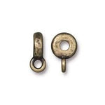 8mm Antique Brass TierraCast Hammered Spacer Bail #CK730