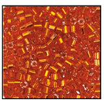 9/0 Silver Lined Orange 2 Cut Czech Seed Bead (1/4 Kilo) Preciosa #97030