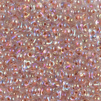 Dark Peach Lined Crystal AB Miyuki Berry Bead (125 Gm) #275