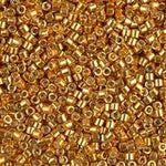 DB1833- 10/0 Duracoat Galvanized Yellow Gold Miyuki Delica Beads (10 Gm, 50 Gm, 250 Gm)