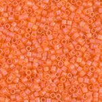 DB855- 10/0 Matte Tangerine AB Miyuki Delica Beads (10 Gm, 50 Gm, 250 Gm)