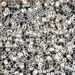 DB041- 10/0 Silver Lined Crystal Miyuki Delica Cut Beads (10 Gm, 50 Gm, 250 Gm)