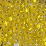 5/0 Matte Silver Lined Yellow Miyuki Seed Bead (250 Gm) #136S/F