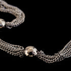 Gunmetal Multi-Strand Satellite Curb Chain with Bead CC160-General Bead