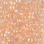 4mm Transparent Light Peach AB Magatama Bead (125 Gm) #2132