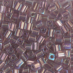 4mm Silver Lined Smoky Amethyst AB Miyuki Cube Bead (125 Gm) #1012