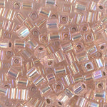 4mm Silver Lined Light Blush AB Miyuki Cube Bead (125 Gm) #1023