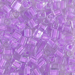 4mm Orchid Lined Crystal Miyuki Cube Bead (125 Gm) #222