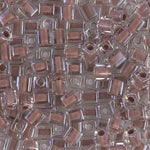 4mm Cocoa Lined Crystal Miyuki Cube Bead (125 Gm) #224