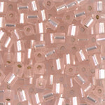 4mm Matte Silver Lined Light Blush Miyuki Cube Bead (125 Gm) #23F