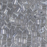 4mm Sparkling Pewter Lined Crystal Miyuki Cube Bead (125 Gm) #242