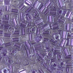 4mm Sparkling Purple Lined Crystal Miyuki Cube Bead (125 Gm) #2607