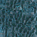 4mm Forest Green Lined Aqua Miyuki Cube Bead (125 Gm) #2641