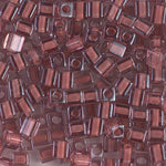 4mm Antique Rose Lined Amethyst Miyuki Cube Bead (125 Gm) #2645