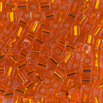 4mm Silver Lined Orange Miyuki Cube Bead (125 Gm) #8