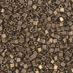 8/0 Matte Metallic Dark Bronze Miyuki Sharp Triangle Seed Bead (125 Gm) #2006