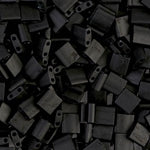 5mm Matte Black Miyuki Tila Beads #TL-401F