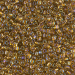 5/0 Sparkling Topaz Lined Topaz AB Miyuki Triangle Seed Bead (125 Gm) #1126