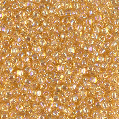 8/0 Light Topaz AB Miyuki Triangle Seed Bead (125 Gm) #1152