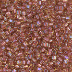 8/0 Sparkling Rose Lined Light Topaz Luster Miyuki Triangle Seed Bead (125 Gm) #1166