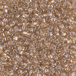 8/0 Sparkling Honey Beige Lined Crystal Miyuki Triangle Seed Bead (125 Gm) #1522