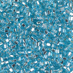 10/0 Silver Lined Aqua Miyuki Triangle Seed Bead (125 Gm) #1803