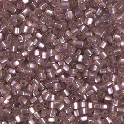 5/0 Matte Silver Lined Smoky Amethyst Miyuki Triangle Seed Bead (125 Gm) #1804F