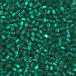 10/0 Matte Silver Lined Emerald Miyuki Triangle Seed Bead (125 Gm) #1807F