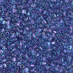 8/0 Sparkling Purple Lined Aqua Luster Miyuki Triangle Seed Bead (125 Gm) #1827