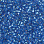 8/0 Matte Silver Lined Sapphire Miyuki Triangle Seed Bead (125 Gm) #19F