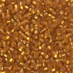 8/0 Matte Silver Lined Topaz Miyuki Triangle Seed Bead (125 Gm) #2422F