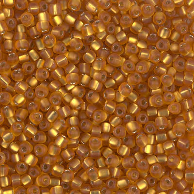 5/0 Matte Silver Lined Topaz Miyuki Triangle Seed Bead (125 Gm) #2422F