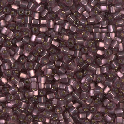 5/0 Matte Silver Lined Dark Smoky Amethyst Miyuki Triangle Seed Bead (125 Gm) #2432F