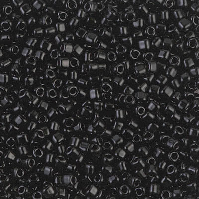 8/0 Black Miyuki Triangle Seed Bead (125 Gm) #401