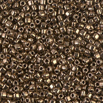 8/0 Metallic Dark Bronze Miyuki Triangle Seed Bead (125 Gm) #457