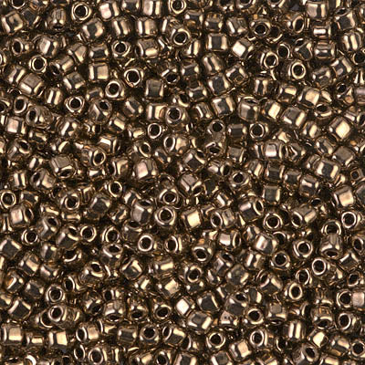 8/0 Metallic Dark Bronze Miyuki Triangle Seed Bead (125 Gm) #457