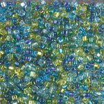 8/0 Miyuki Triangle Seed Bead Mix- Electric Blue Lagoon (125 Gm) #MIX-03