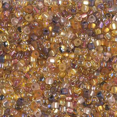 8/0 Miyuki Triangle Seed Bead Mix- Golden Grains (125 Gm) #MIX-09