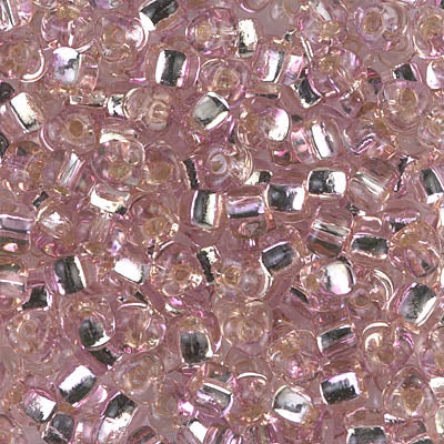 5/0 Rococo Silver Lined Light Rose Pink Miyuki Triangle Seed Bead (125 Gm) #3283